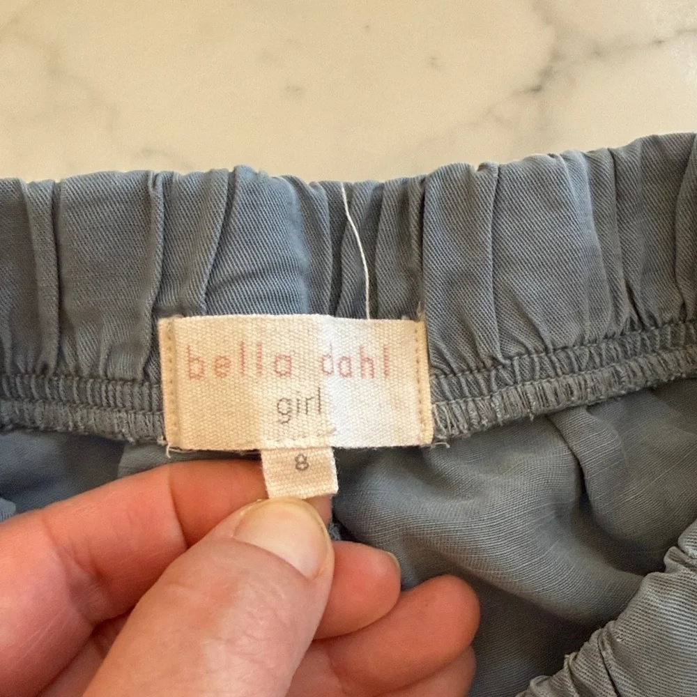 Bella Dahl Girls Soft Blue Ruffle Shorts Size 8 Boho Pull On